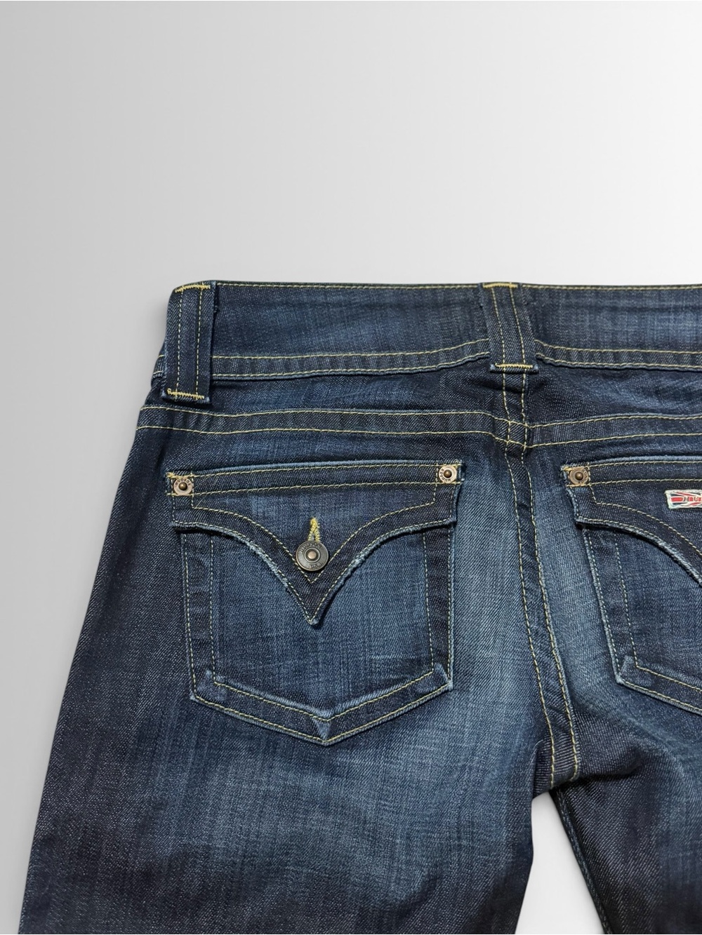 Hudson Signature Flap Pocket Flare Jeans Size 26 Dark Wash USA - Picture 13 of 13